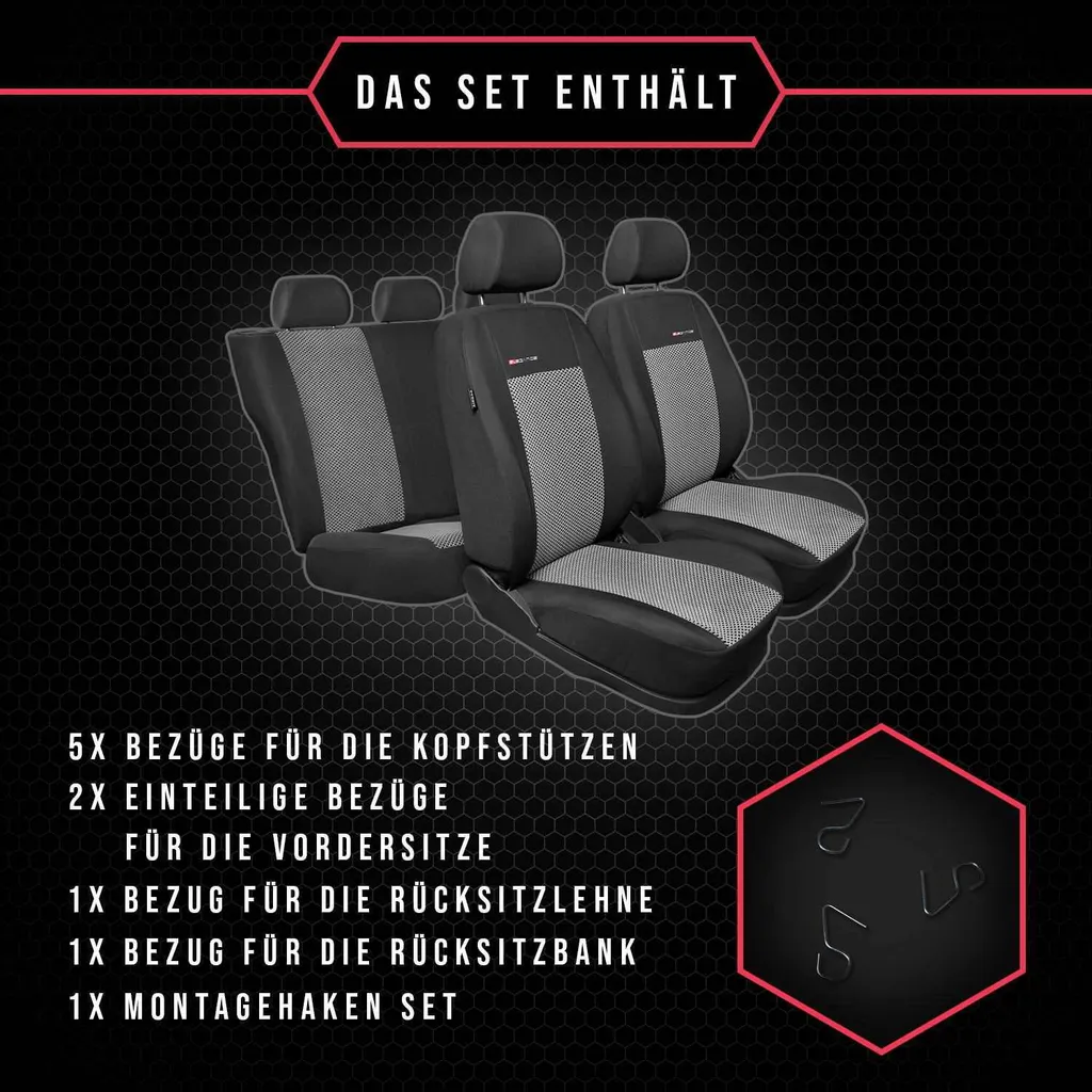 Set Coprisedili Seat Ibiza Grigio Sport | Look Racing Universale - 9