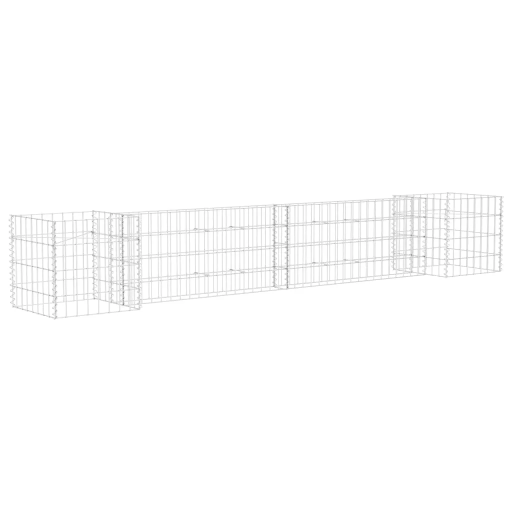 Gabion en Forme de H avec Maille en Acier Renforcé de 260 cm Long