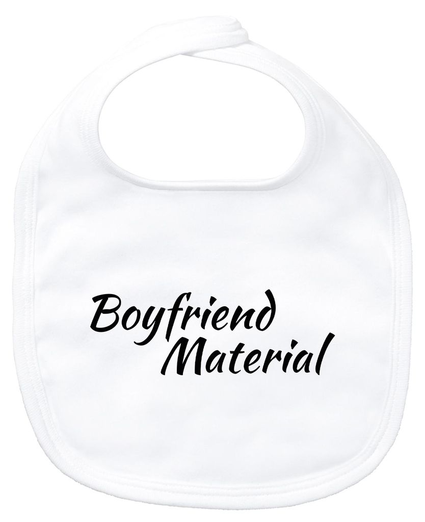Huuraa Baby Lätzchen Boyfriend Material Schriftzug White Produktbild 