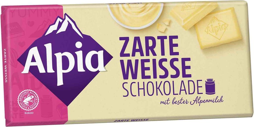Alpia Schokolade Zarte Weisse (100 g) Produktbild 