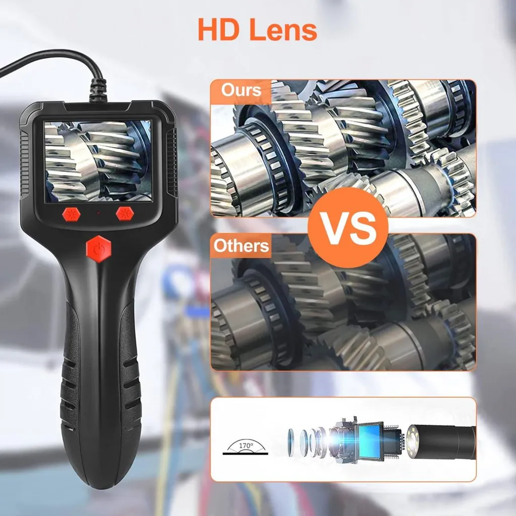 Endoscope rigide pour canalisation avec moniteur couleur compact de 2m
