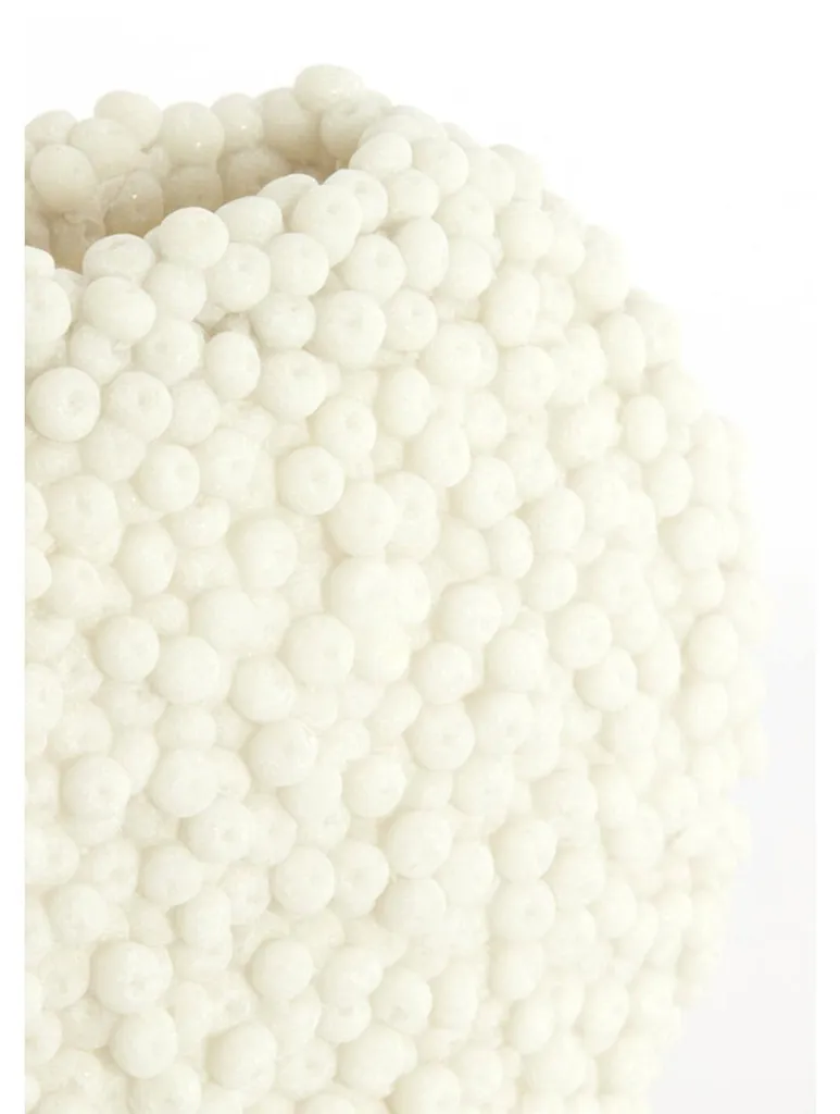 Vase design beige 44cm robuste et léger : la déco sans risque de casse - 3