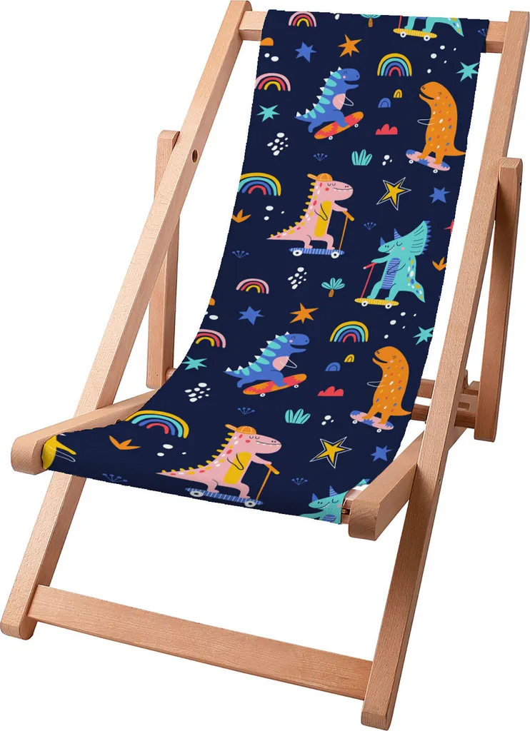 Sedia Sdraio Dreamroots per Nipoti: Legno e Dinosauri 130kg