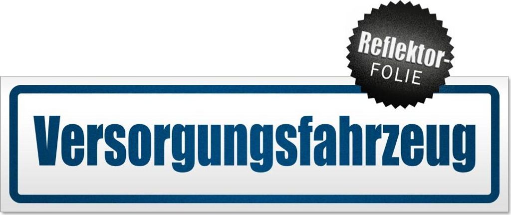 Versorgungsfahrzeug Magnetschild Schild magnetisch