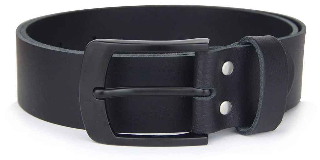 Ledergürtel 100% echtes Leder,  GERMANY, schwarze Schnalle, Produktbild 