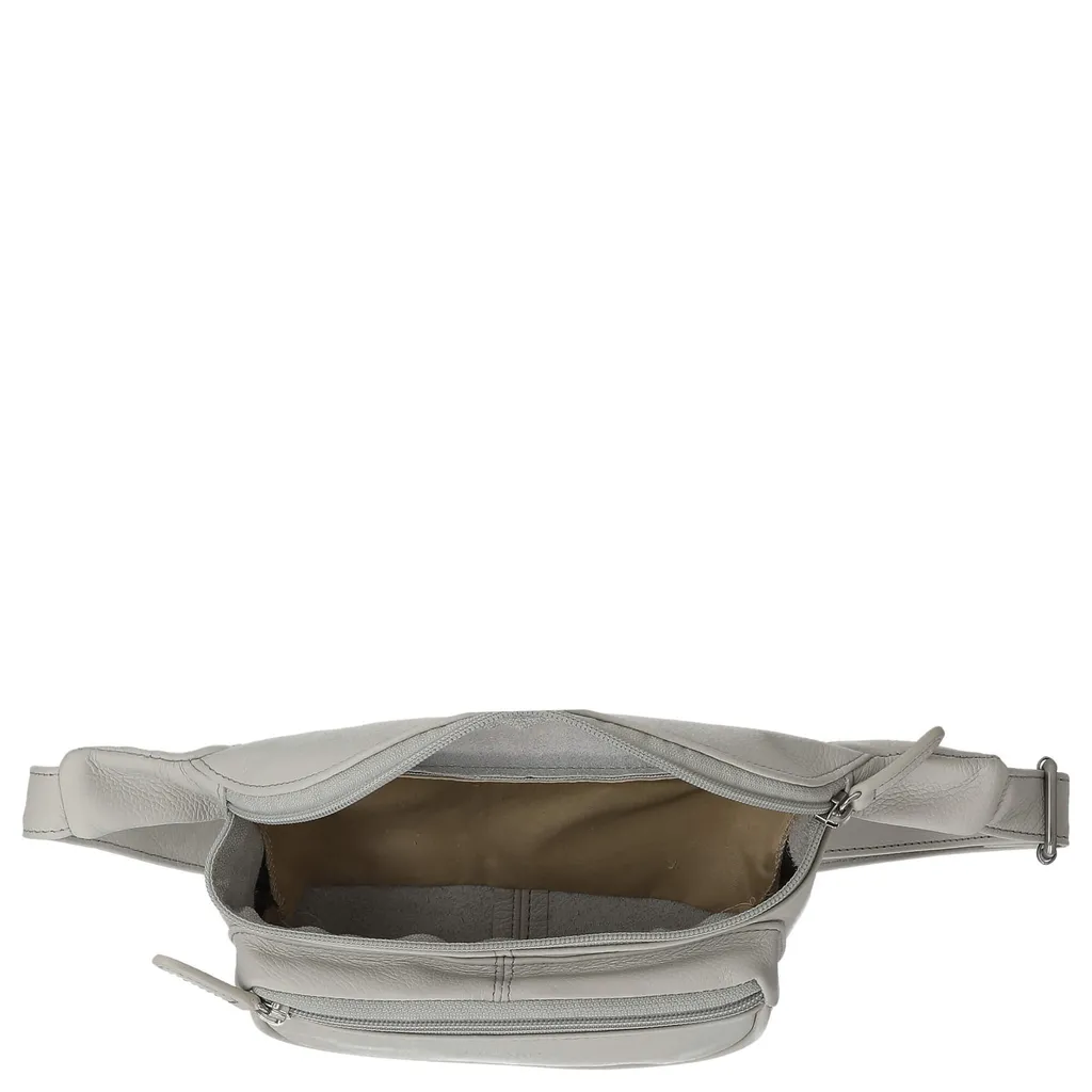 Sac banane Picard Luis Shark blanc en cuir de vachette haut de gamme - 10