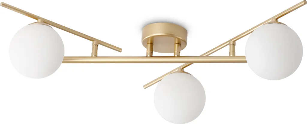 Atlas Plafonnier Contemporain Métal Or 3 Lumières G9 4W 3000K IP20
