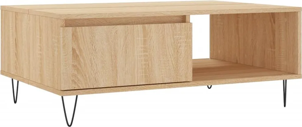 Tavolino Rovere Sonoma 90x60x35 cm - Arredo Soggiorno Moderno in Legno