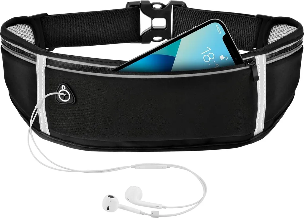 Ceinture running ultra légère à 3 compartiments réglable pour mobile