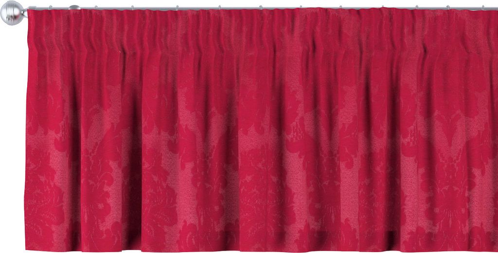 Dekoria Kurzgardine mit Kräuselband, rot , 390 x 40 cm