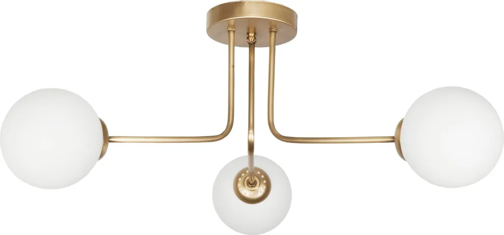 Lampada Soffitto COMO GOLD 14-812: Design Oro e Vetro per Interni
