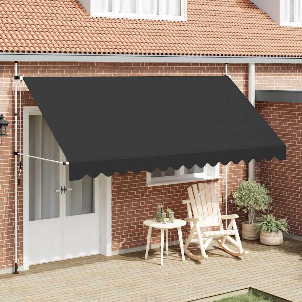 vidaXL Einziehbare Markise Handbetrieben 400 cm Anthrazit Produktbild 