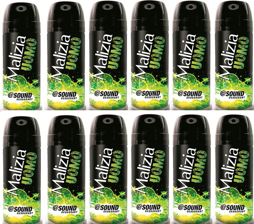 Malizia Uomo Sound Deodorant 12 x 100 ml Produktbild 