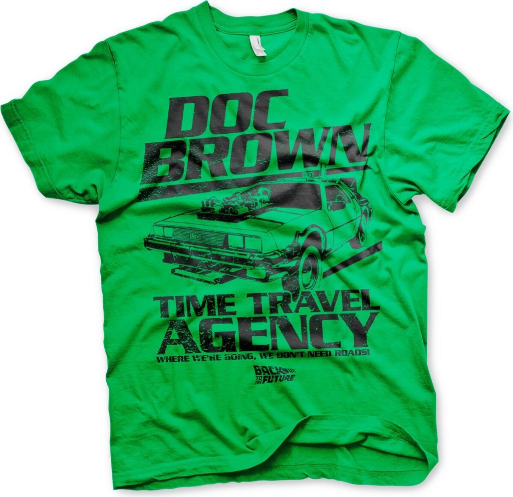 Doc Brown Time Travel Agency T-Shirt - X-Large - Green