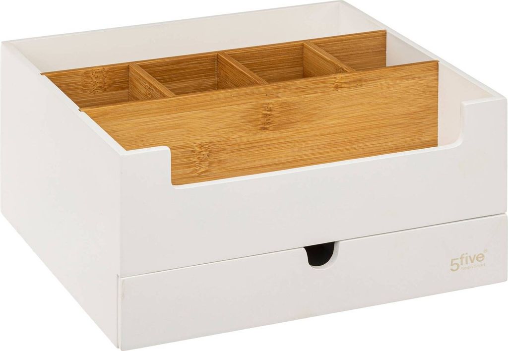 Organizér na kosmetiku se zásuvkou, černý, bambusový Obrázek produktu 