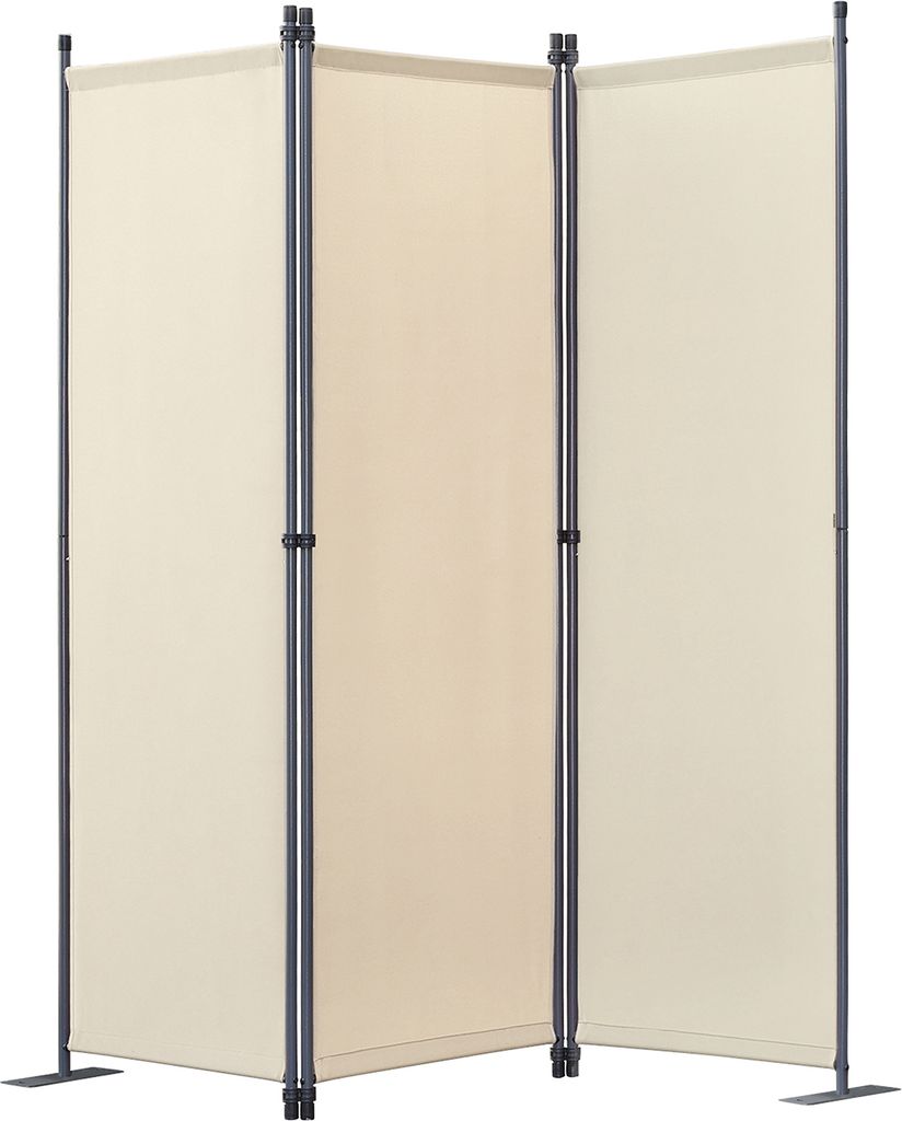 Angel Living Paravent 3tlg Raumteiler Trennwand Sichtschutz 3 Fach Faltbar Sichtschutz (169x165cm,Beige)