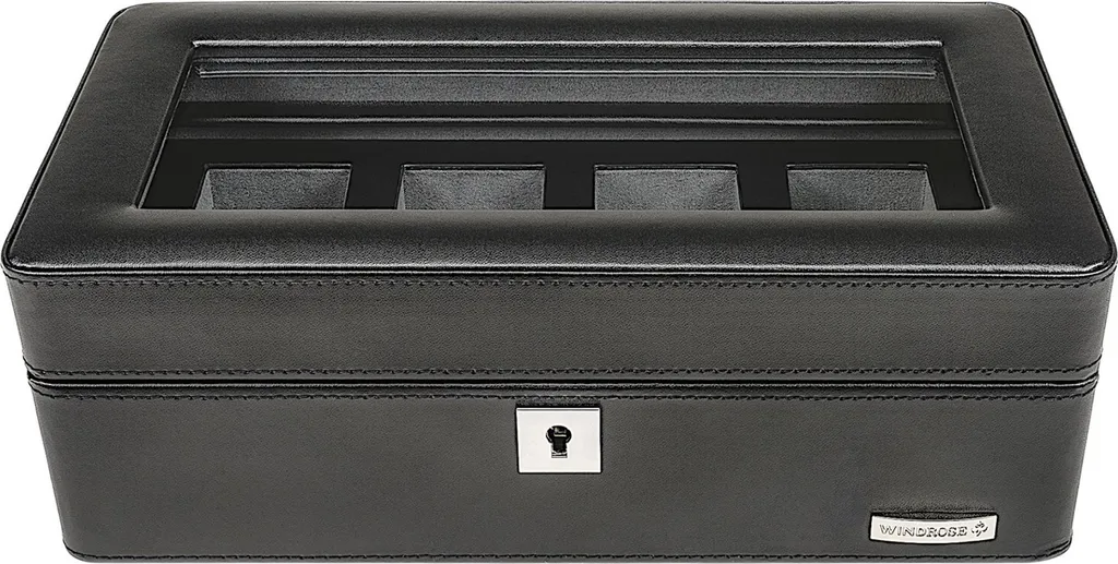 WINDROSE Tempora Watch Case Black 803623 - Porta Orologi da Casa