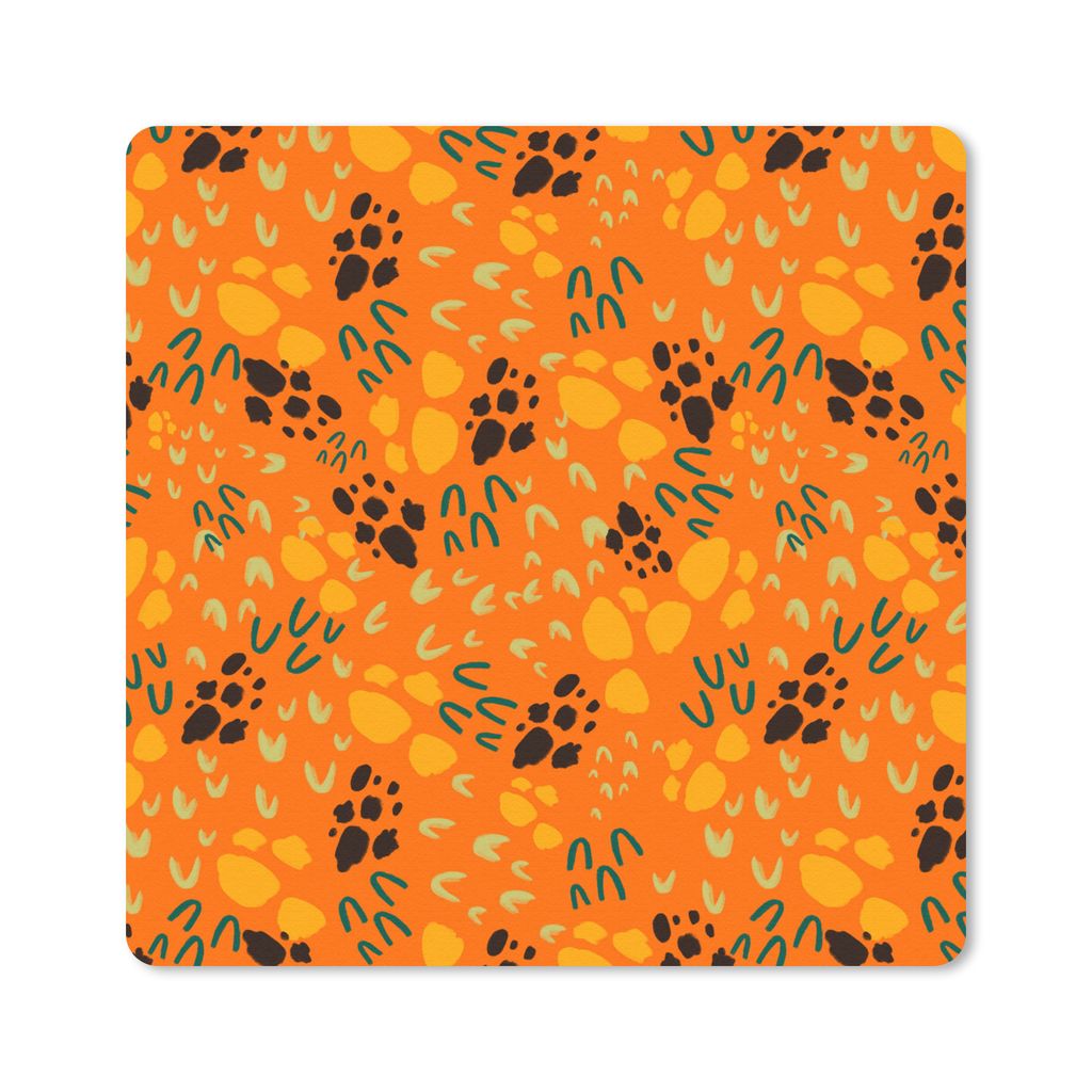 MuchoWow Mauspad Mousepad Orange - Abstrakt - Muster 30x30 cm - Mousepads - Maus Mat - Pad - Mausunterlage - Gaming