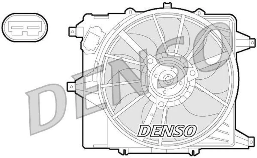 DENSO DER23003 Ventilateur de Radiateur pour Renault Clio II Ø 380mm