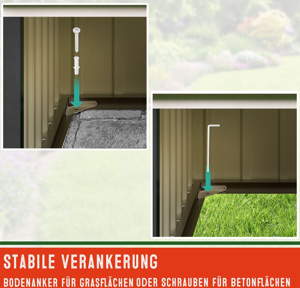 GARDEBRUK® Mähroboter Garage Metall Wetterbeständig Produktbild 5