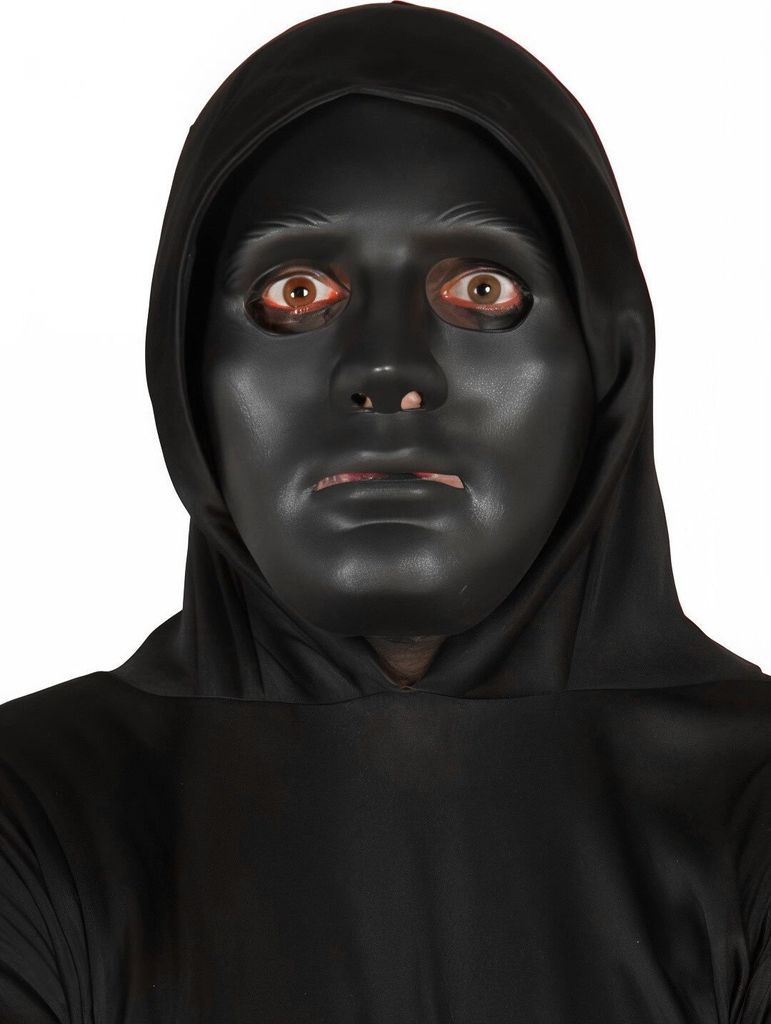 Schwarze Halbmaske für Erwachsene, Einheitsgröße, Produktbild 