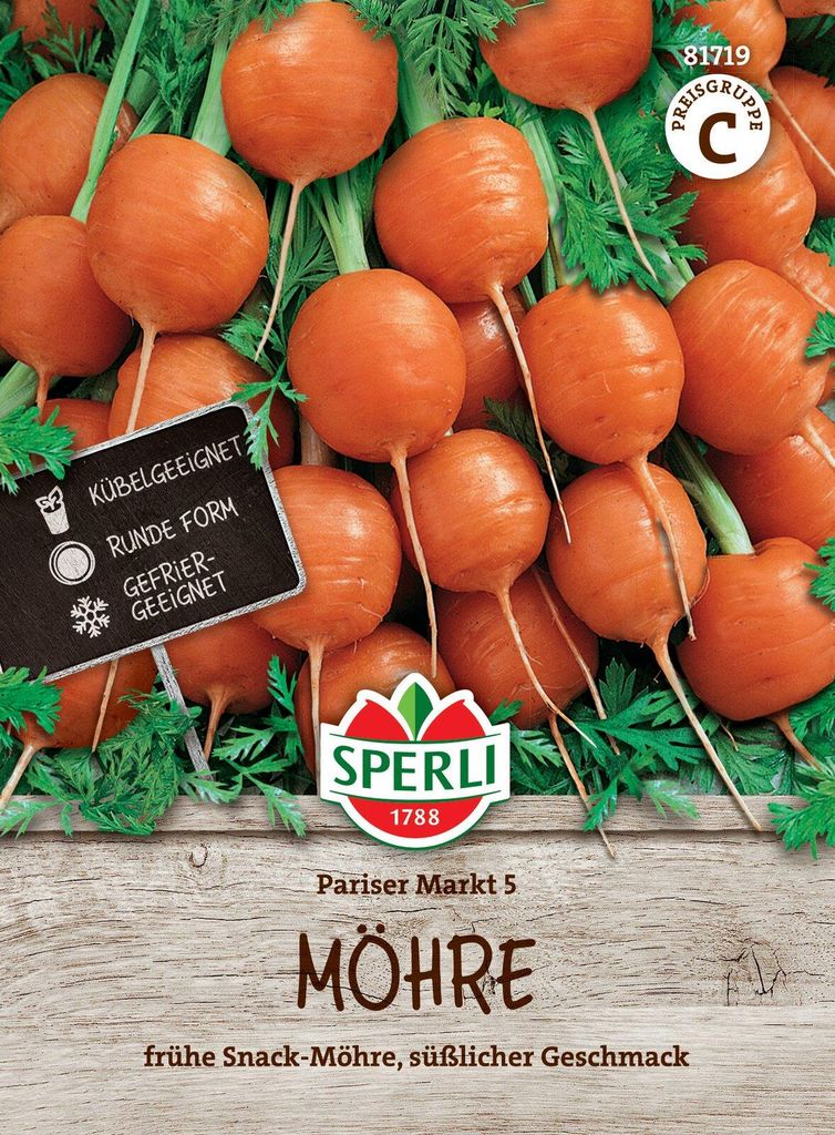 SPERLI Möhrensamen Pariser Markt 5 Daucus carota 8 bis 10 Produktbild 