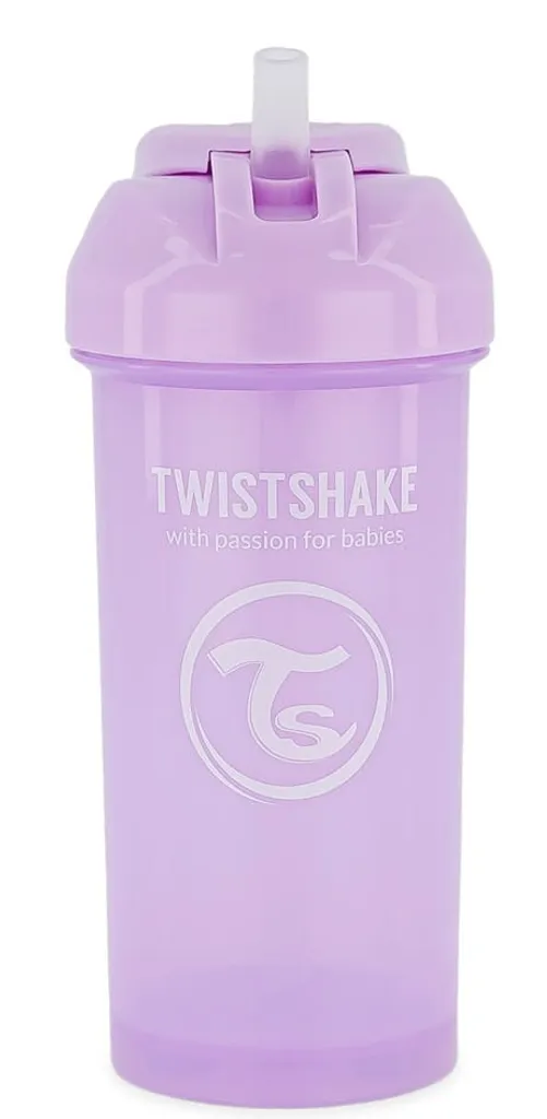 Borraccia Twistshake con Cannuccia 360ml Lilla per Bambini 6+ Mesi