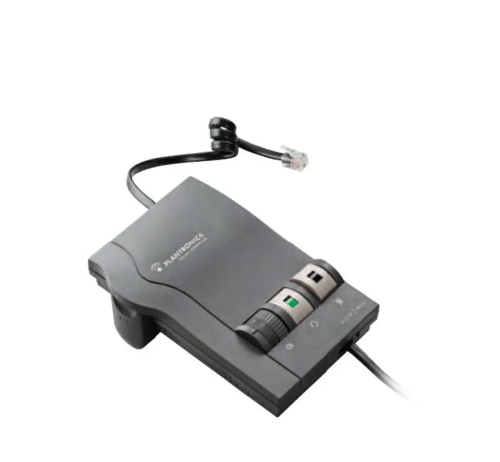 Boîtier Audio Poly Vista M22 Noir pour Centres d'Appels et Bureaux Calmes