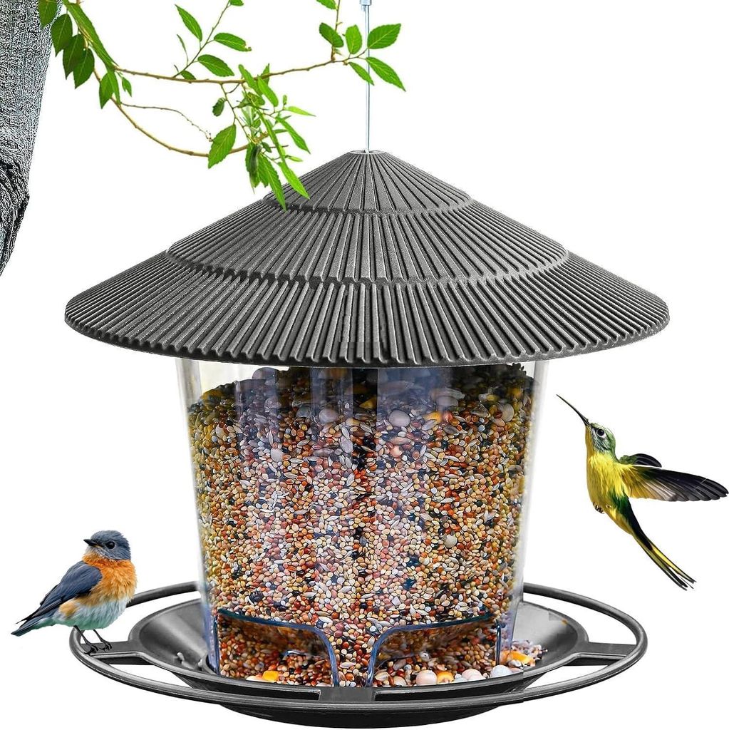 Vogelfutterspender Wetterfest zum Aufhängen Grau Wildlife Produktbild 