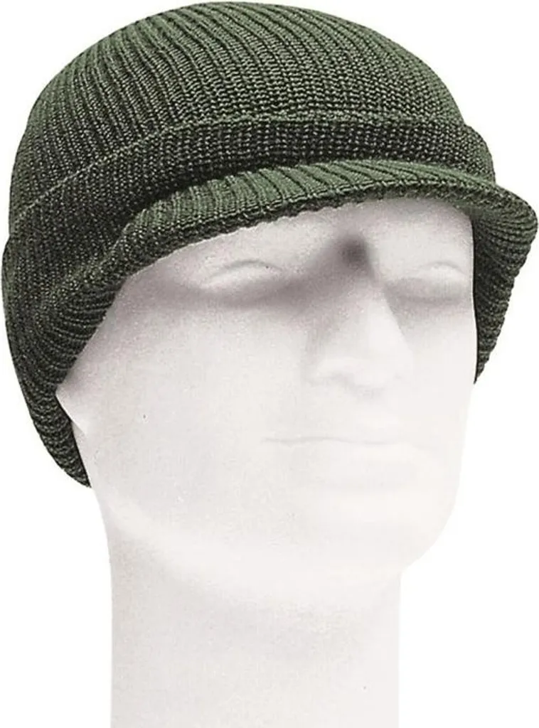 Cappello Lana con Visiera Mil-Tec 12141001 Oliva - Berretto da Lavoro