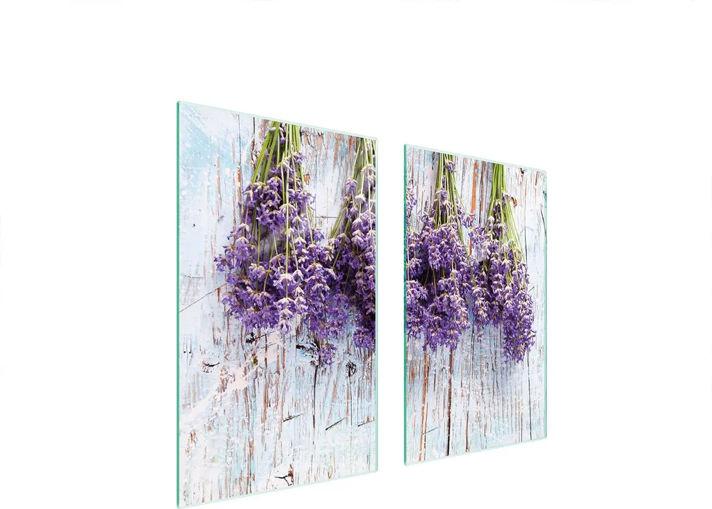 Copri Piano Cottura Ceramica 75x52 Vetro Temperato Lavanda Viola
