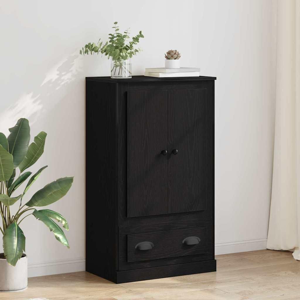 vidaXL Highboard Schwarz Eichen-Optik 60 x 35,5 x 103,5 cm