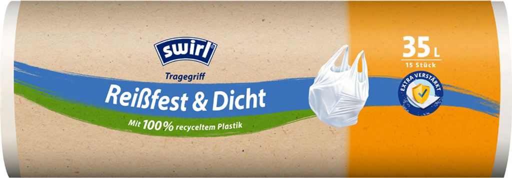 swirl Mülleimerbeutel mit Tragegriff weiß 35 Liter 15 Produktbild 