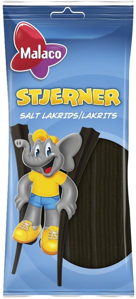 Malaco Stjerner Salt Lakrids 92g Produktbild 