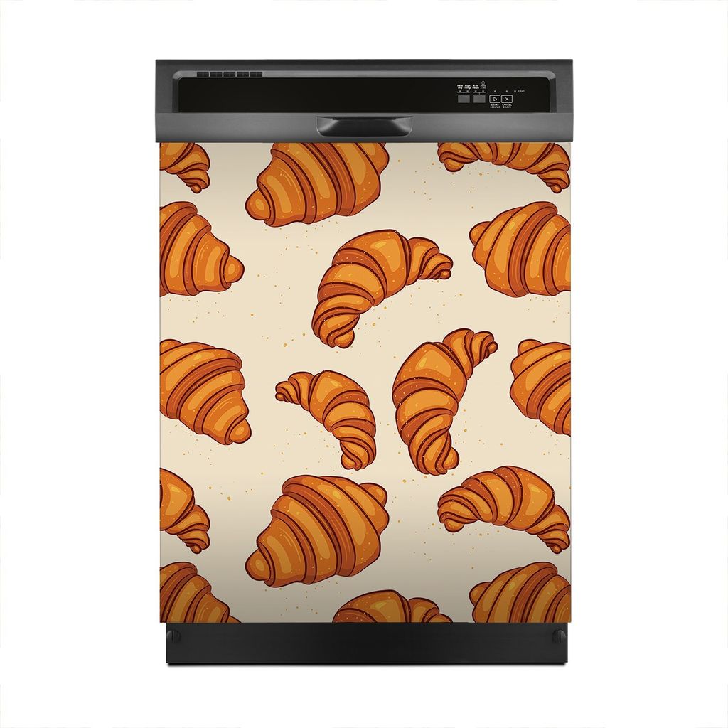 Aufkleber sticker 60x70 cm Dekorative folie Spülmaschine - knusprige Croissants Semmelbrösel