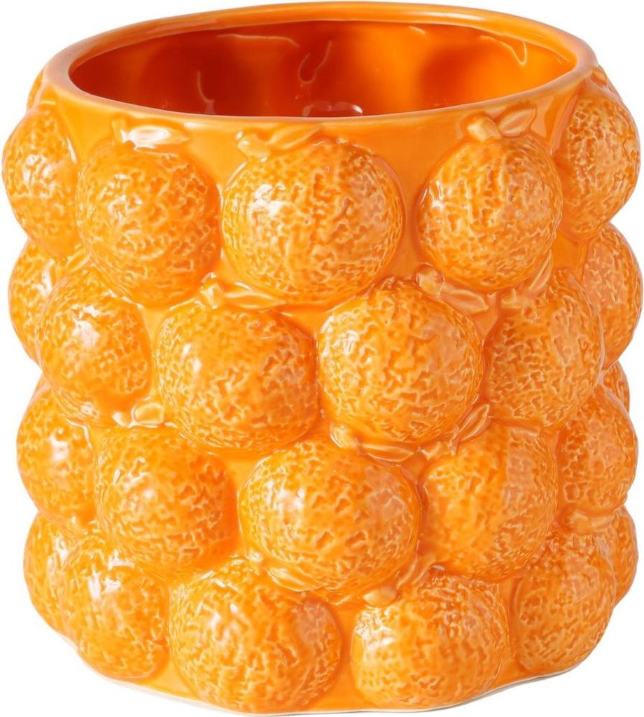 Porzellan-Blumentopf Orange 17 cm