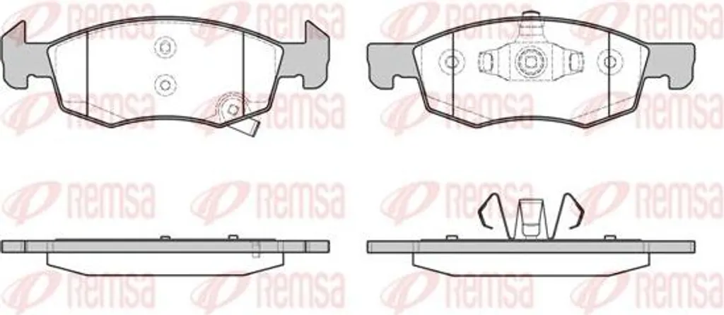 Plaquettes de frein haute performance REMSA 1634.02, Standard OE 1605280