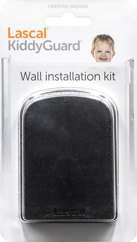 Kit de fixation murale Lascal noir pour barrière de sécurité KiddyGuard