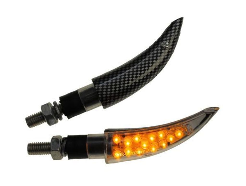 Motorrad LED Blinker Bear carbon klar