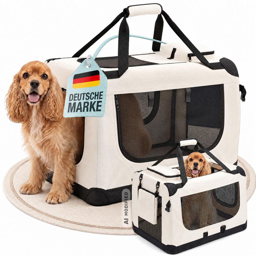 Faltbare Hundebox Transporttasche Transportbox Auto Katze Produktbild 