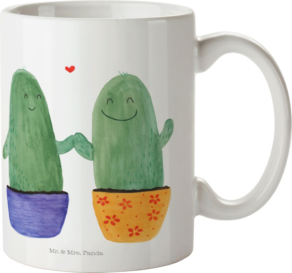 Mr. & Mrs. Panda Kinderbecher Kaktus Liebe - Weiß - Geschenk, Plastikbecher, Pott, Kakteen, Trennung, Love, Hochzeit, Haferl, Trinklernbecher, Meh...