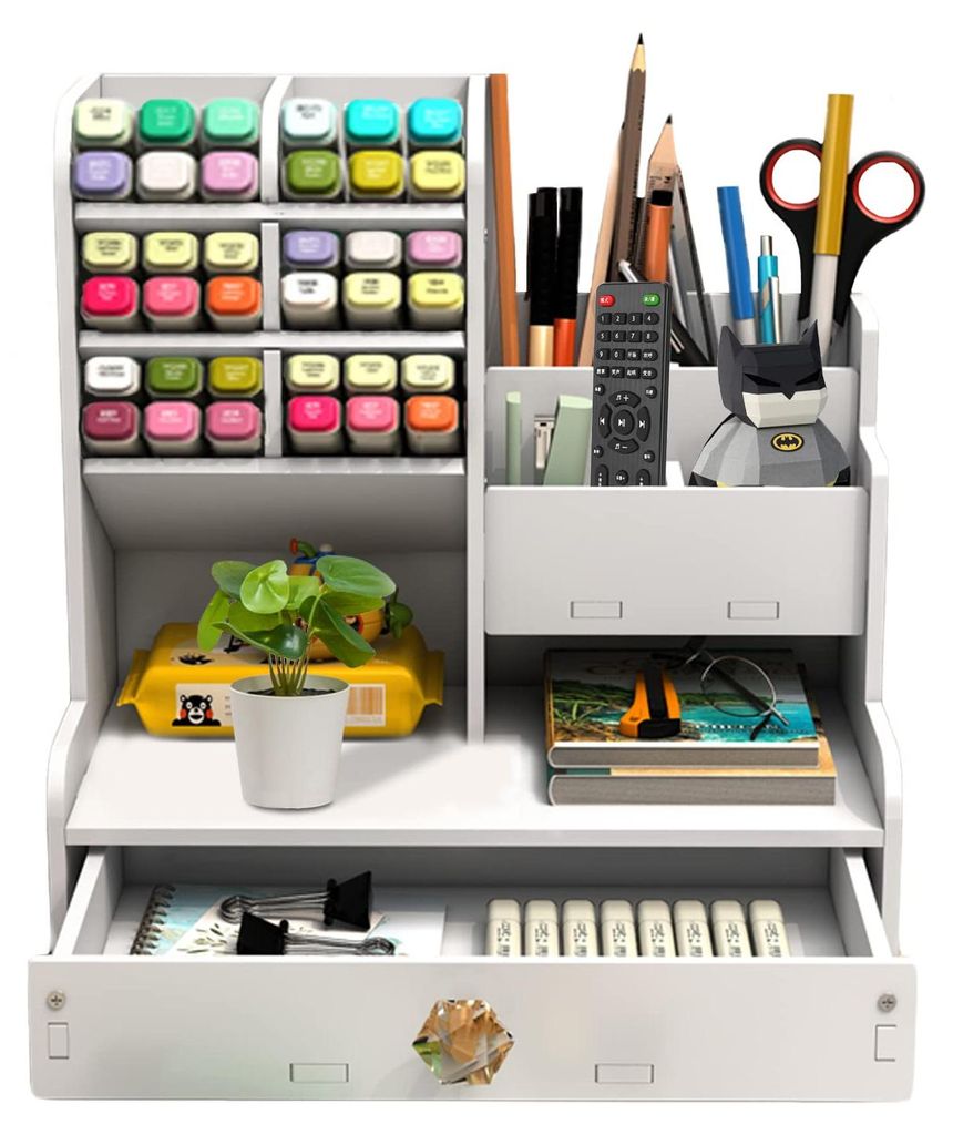 Schreibtisch-Organizer aus Kunststoff, DIY-Stiftehalter, Schreibtisch-Organizer mit großem Fassungsvermögen, Büro-Stifteablage, Schreibtisch-Org...