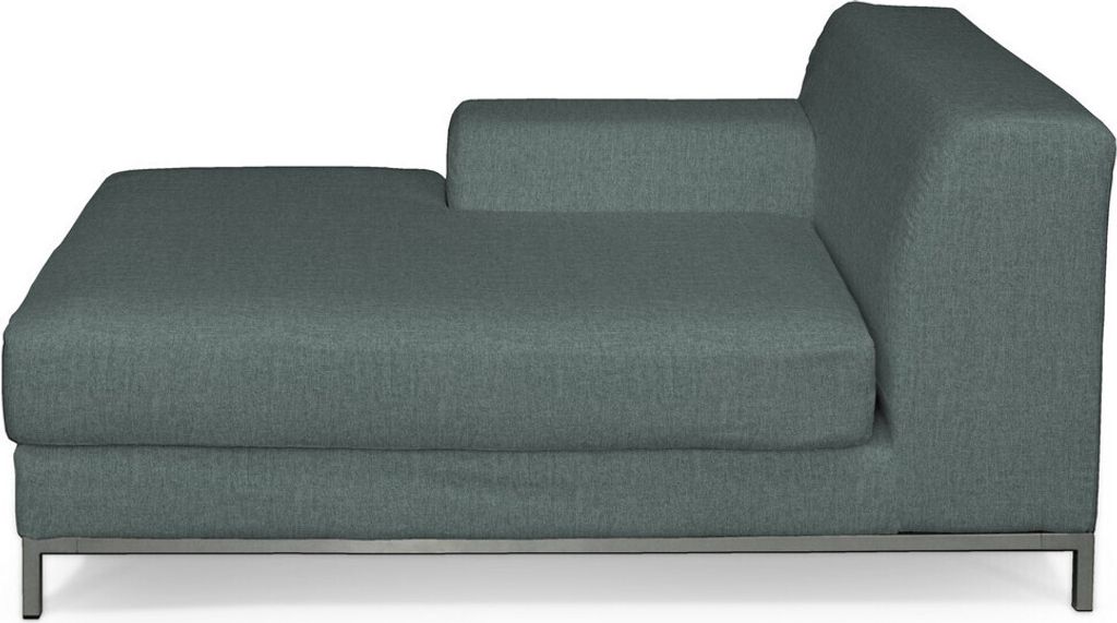 Dekoria Bezug für Kramfors Sofa Recamiere links, grau- blau, Bezug für Recamiere links Kramfors
