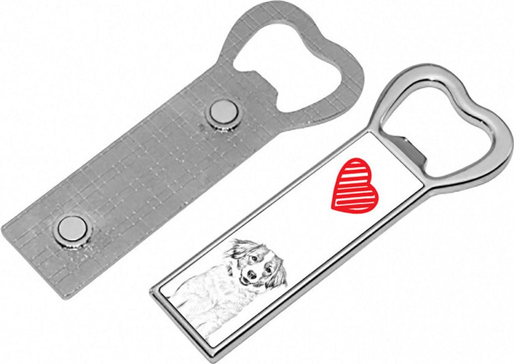 Kooikerhondje - Flaschenöffner mit Hund, personalisierter Flaschenöffner für den Kühlschrank, ein einzigartiges Geschenk für Männer von der M...