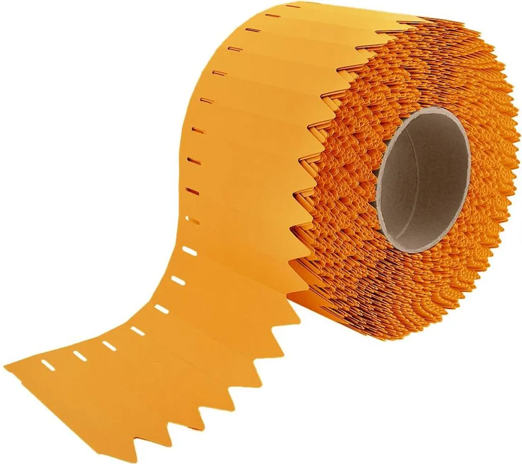 Étiquettes à piquer pour plantes orange - Rouleau 2000 pièces 120 x 25 mm