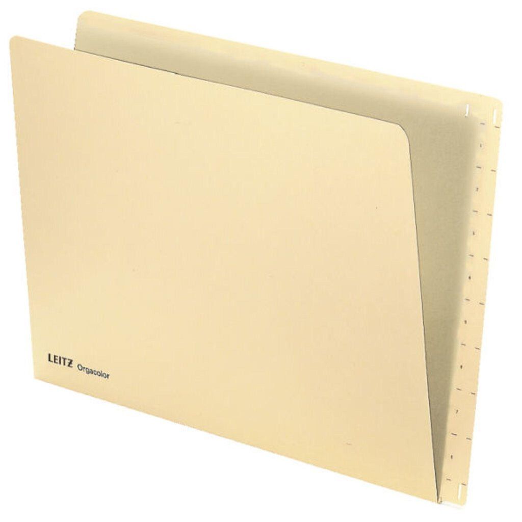 Leitz Einstellmappe Orgacolor, DIN A4 quer mit Taben seitlich, 230g/qm, Kraftkarton, chamois