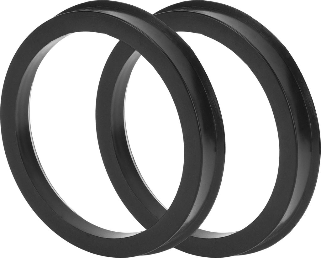 Auto Radnaben-Zentrierringe Langlebige Räderzentrierwelle Stoßdämpfende Nabenringe Schwarz 2 Stück OD 82,1 mm bis ID 67,1 mm Kunststoff
