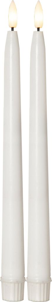 Outdoor Stabkerzen Flamme Slim 2er Set Batterie Timer H 28cm