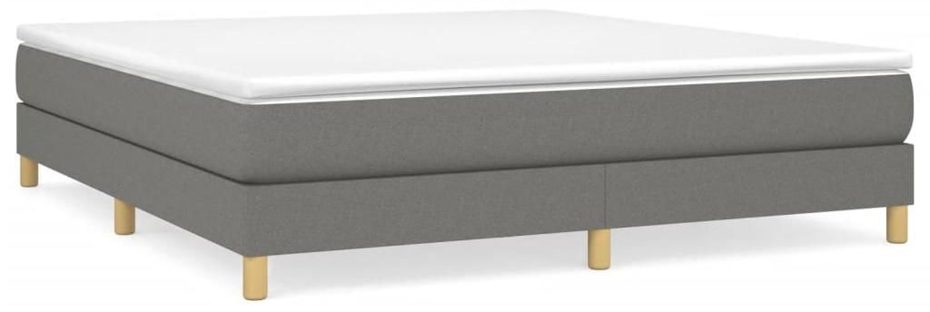 vidaXL Box spring posteľný rám tmavosivý 160x200 cm látka Obrázok produktu 