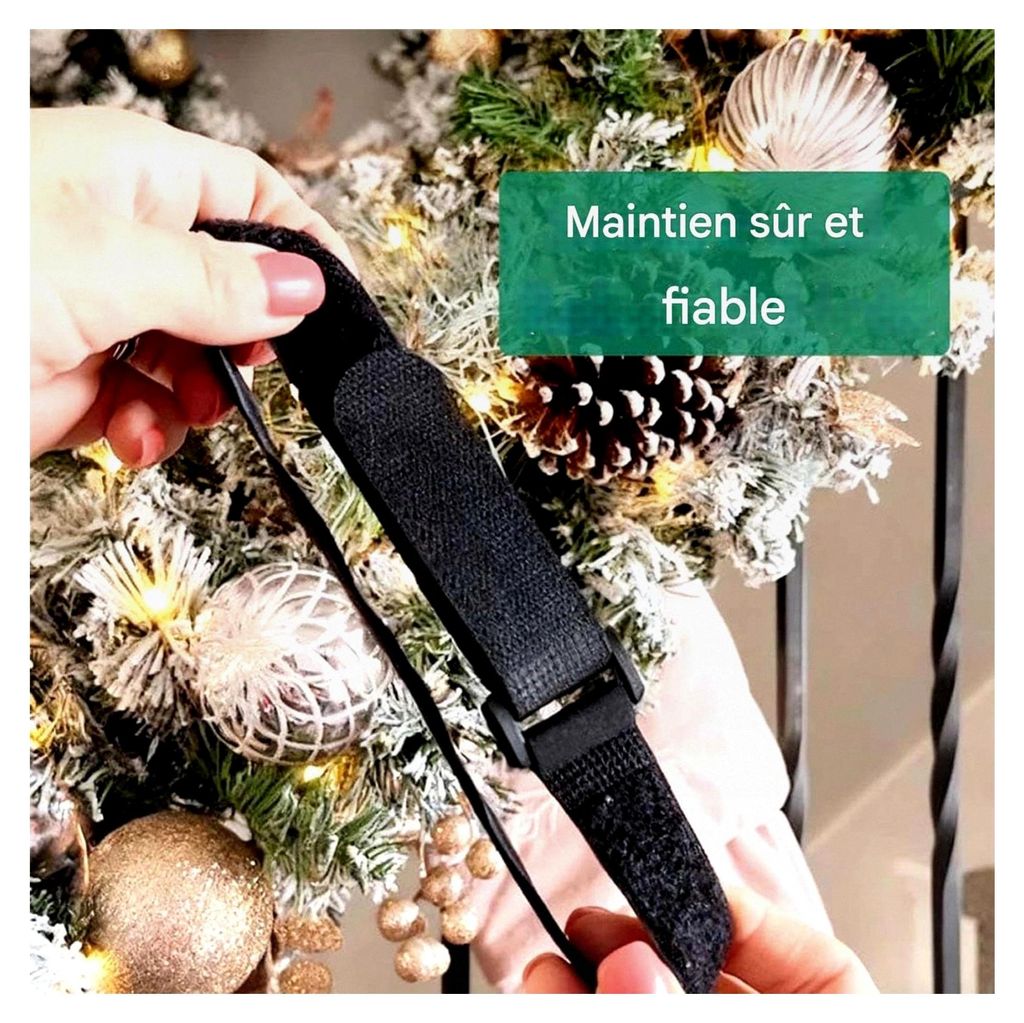 Girlanden | 10 Stück wiederverwendbare, flexible Kabelgurte für Geländer – geeignet für Garten, Außenbereich, Zweige, Eingangstür, Mantel